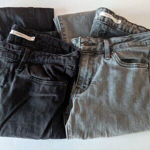 2 Pairs of Levis 711 Skinny Jeans